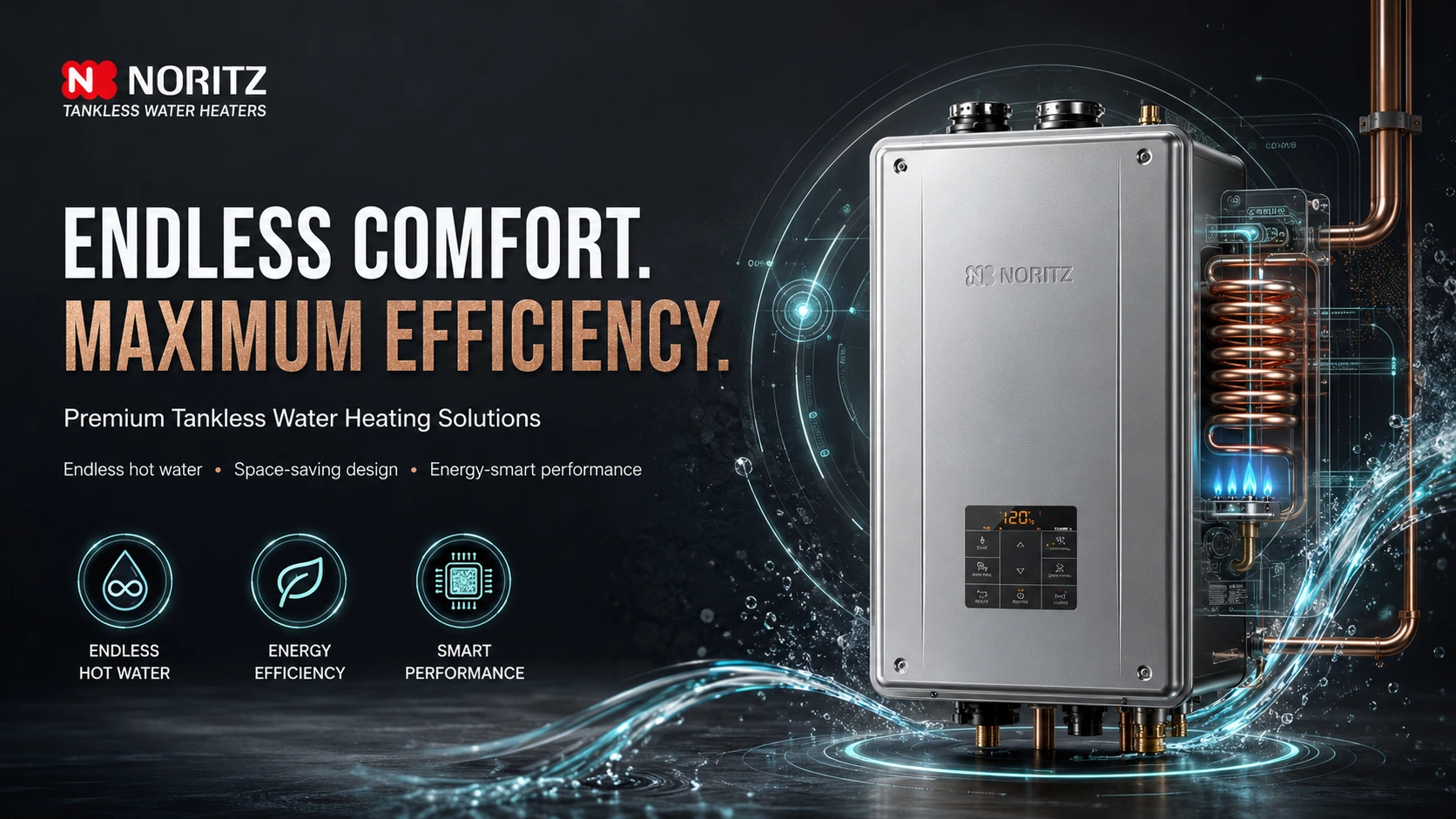Noritz tankless water heaters: endless comfort and maximum efficiency