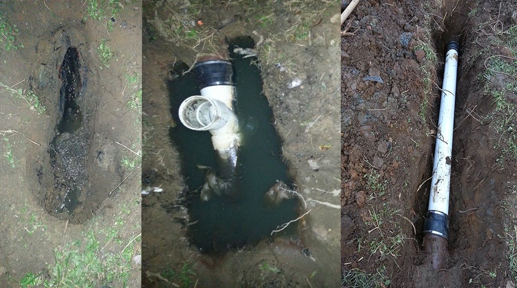 Main Drain Line Leak.